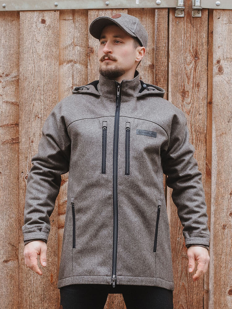 Lodenmantel Finnmark Pro Angezogen