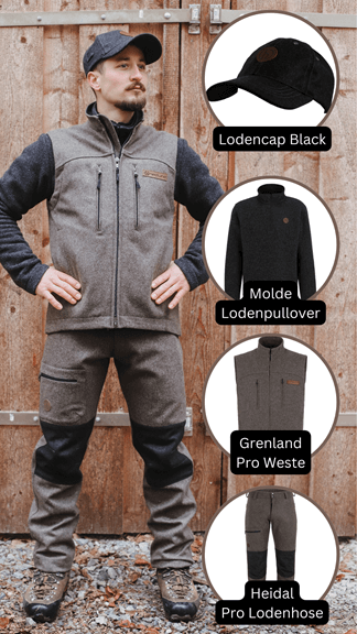 Herren Lodenweste Grenland Pro Classic Kombi