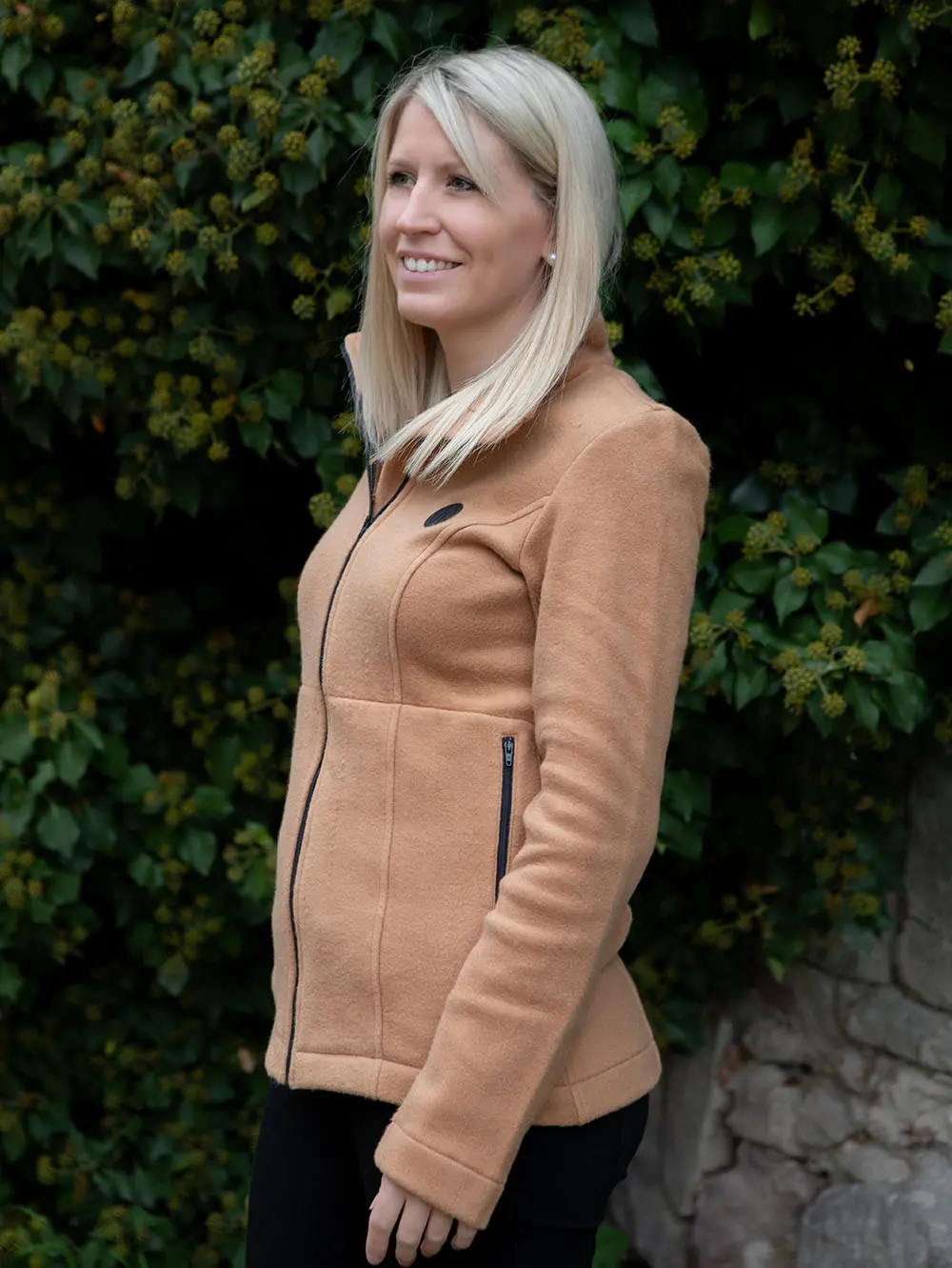Soft Baumwolljacke aus 100% Bio Baumwolle - Lela - Camel outdoor 3