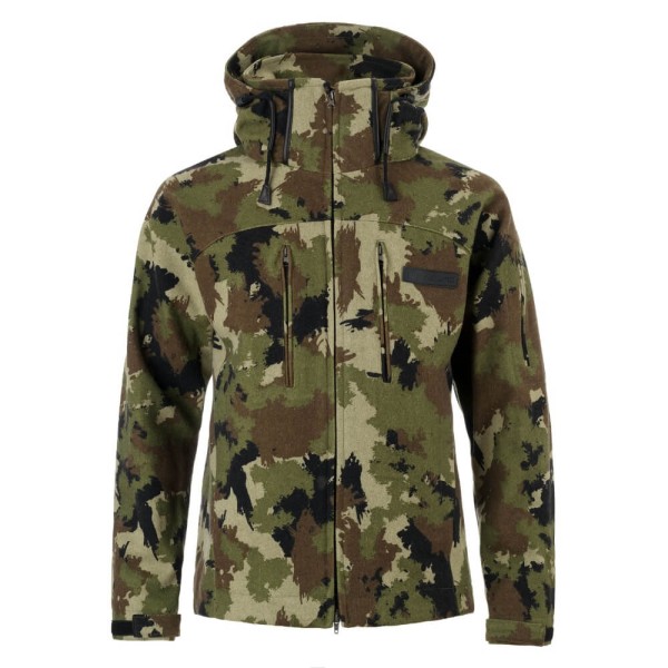 Grenland Pro Silent Forest Camo Lodenjacke Vorderseite Grenland Pro Silent Forest Camo Lodenjacke Vorderseite