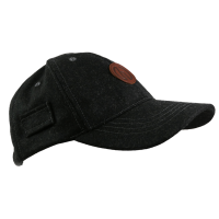 Loden Cap Black seitlich Loden Cap Black seitlich
