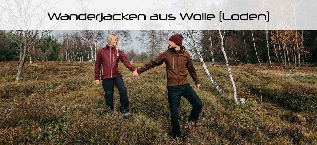 Moderne Jacken zum Wandern aus Wolle (Loden) für Damen und Herren